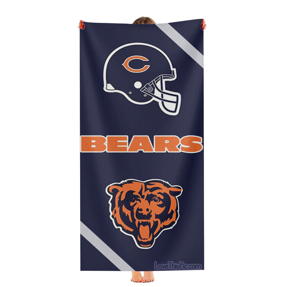 Chicago Bears Nfl 2 Ultra-Soft Luxury Bathroom Towels