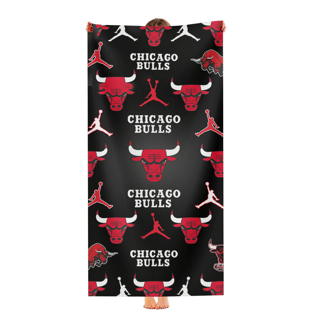 Chicago Bulls Basketball Team Ultra-Soft Luxury Bathroom Towels