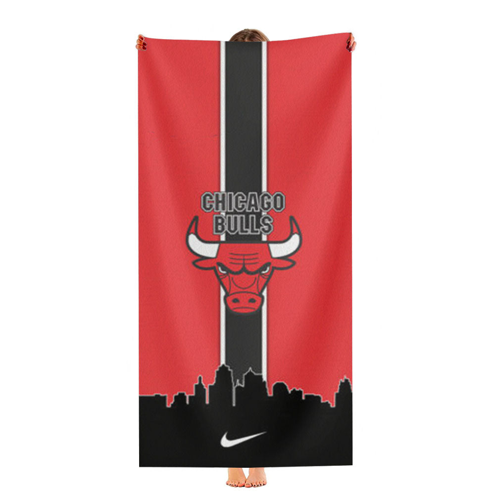 Chicago Bulls Championship Banner Ultra-Soft Luxury Bathroom Towels