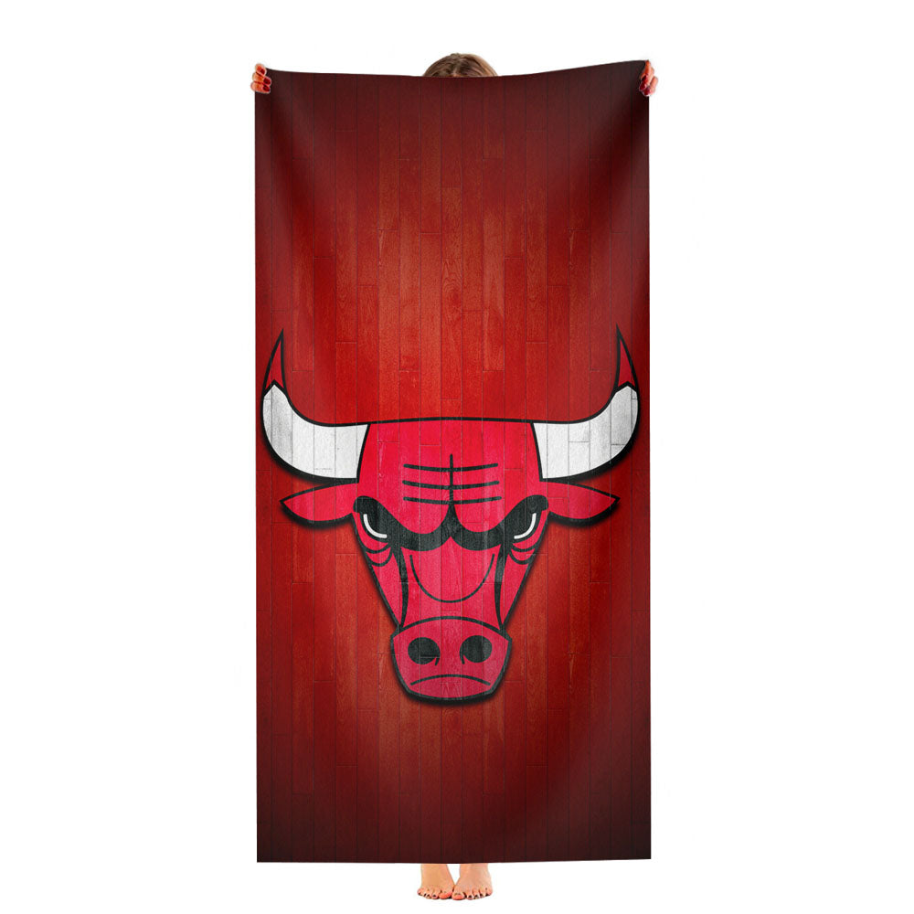 Chicago Bulls Jersey Red Wallpaper Ultra-Soft Luxury Bathroom Towels