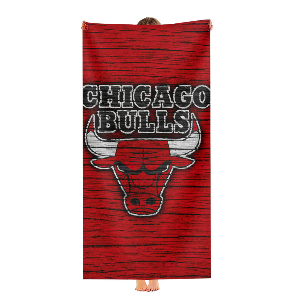 Chicago Bulls Logo Red Black Ultra-Soft Luxury Bathroom Towels
