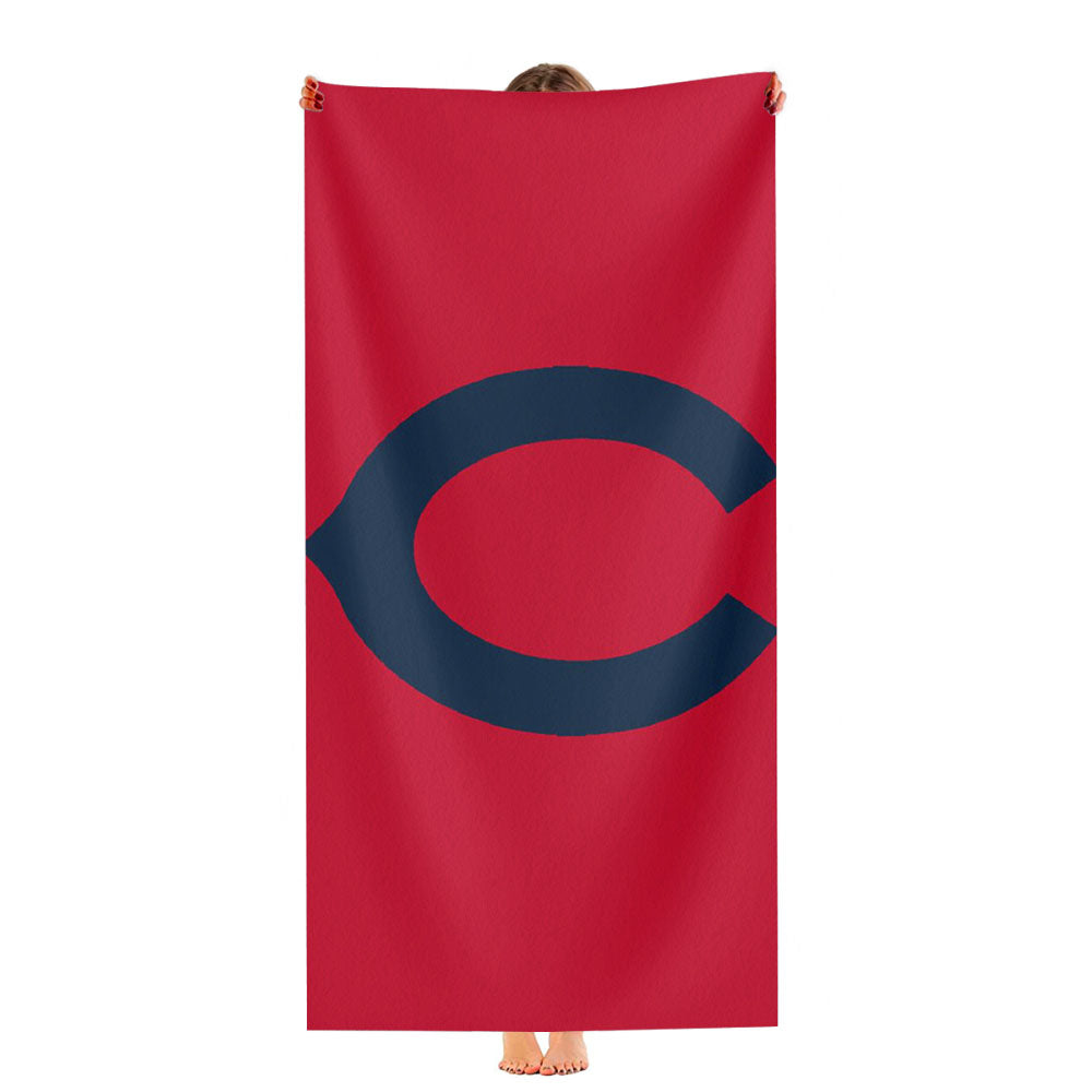 Chicago Cubs On White Ultra-Soft Luxury Bathroom Towels