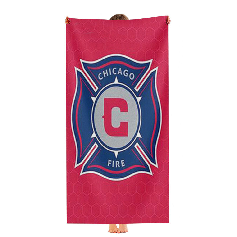 Chicago Fire Logo Ultra-Soft Luxury Bathroom Towels