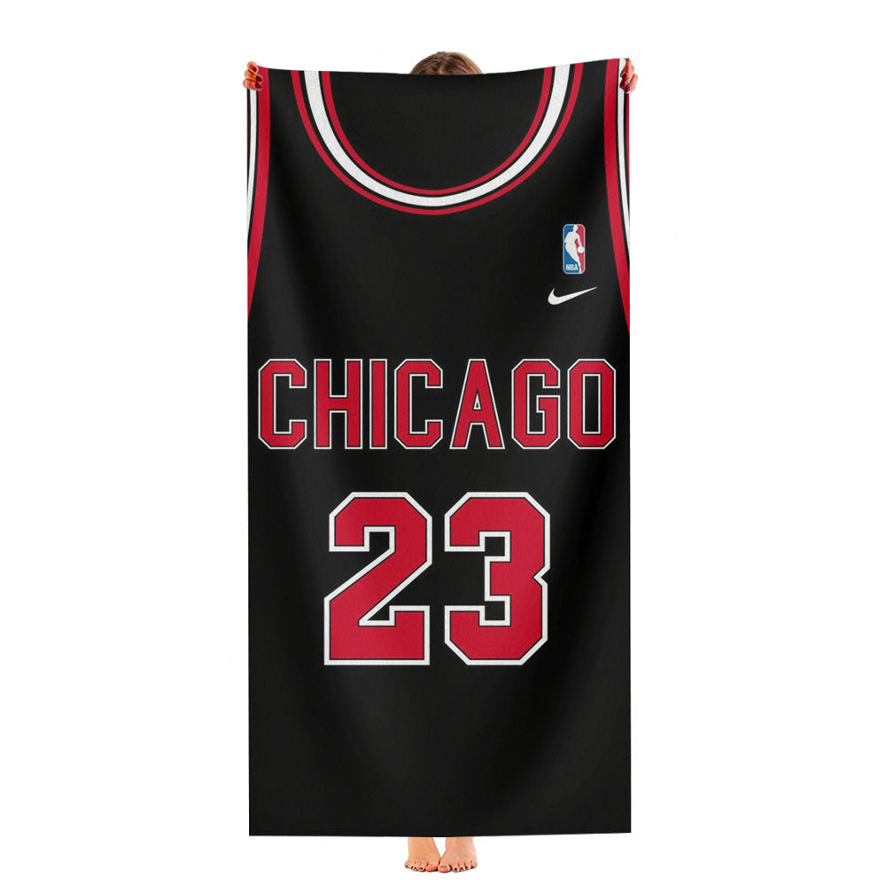 Chicago Twenty Three Jordan Shirt Style Ultra-Soft Luxury Bathroom Towels