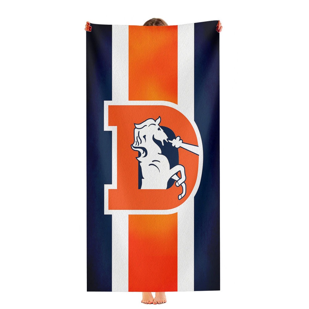Denver Broncos Football Team Emblem Ultra-Soft Luxury Bathroom Towels