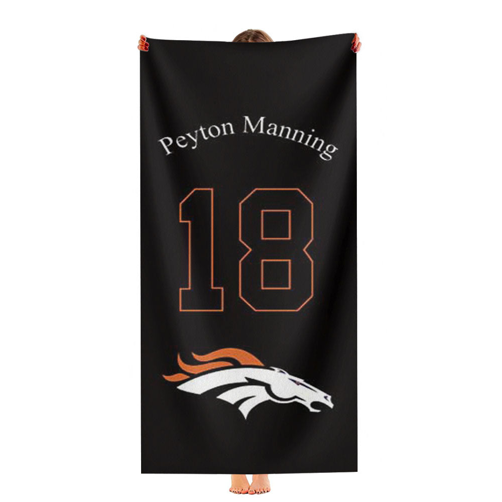 Denver Broncos Peace Love Ultra-Soft Luxury Bathroom Towels