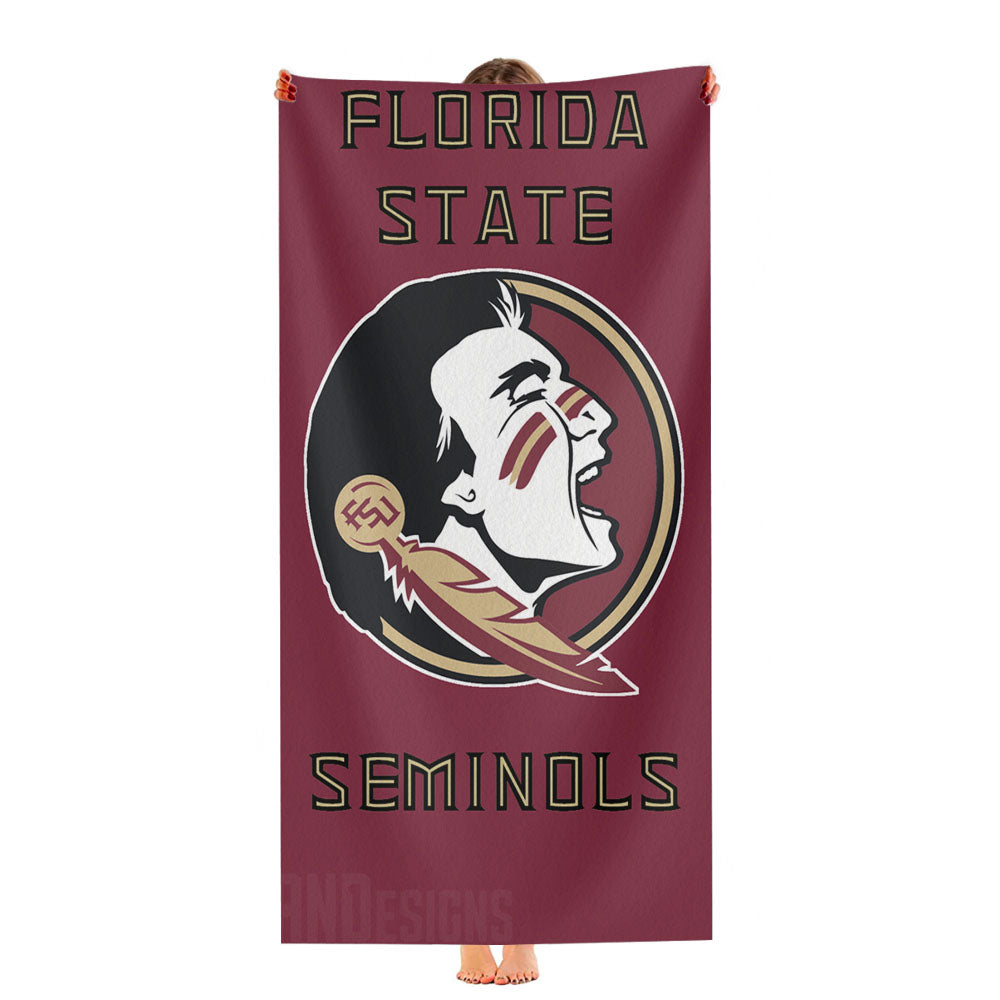 Florida State Fsu Football 3 Ultra-Soft Luxury Bathroom Towels