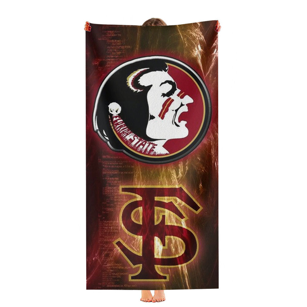 Florida State Seminols Red Wallpaper Ultra-Soft Luxury Bathroom Towels