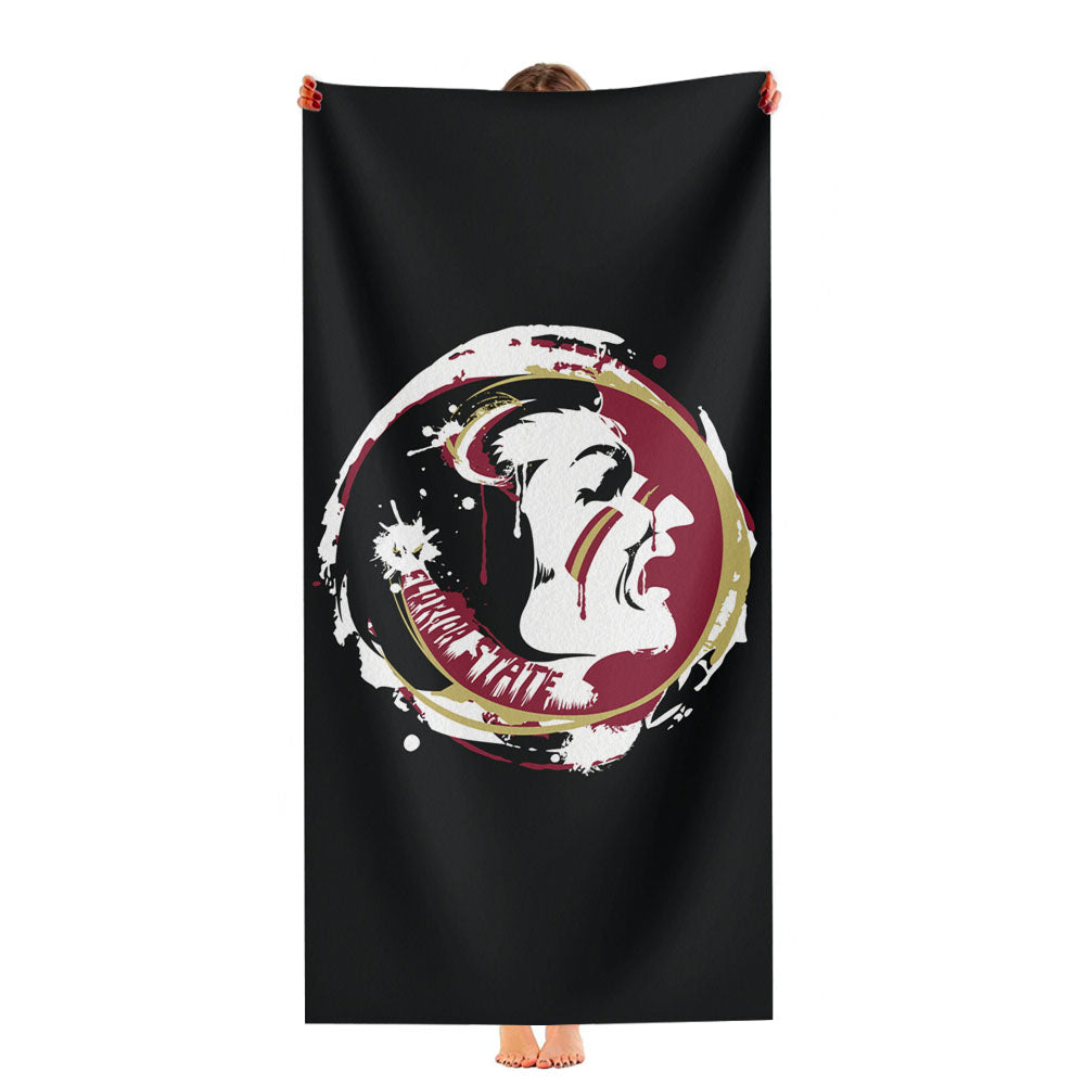 Fsu Florida State Seminols Logo Splat Art Ultra-Soft Luxury Bathroom Towels