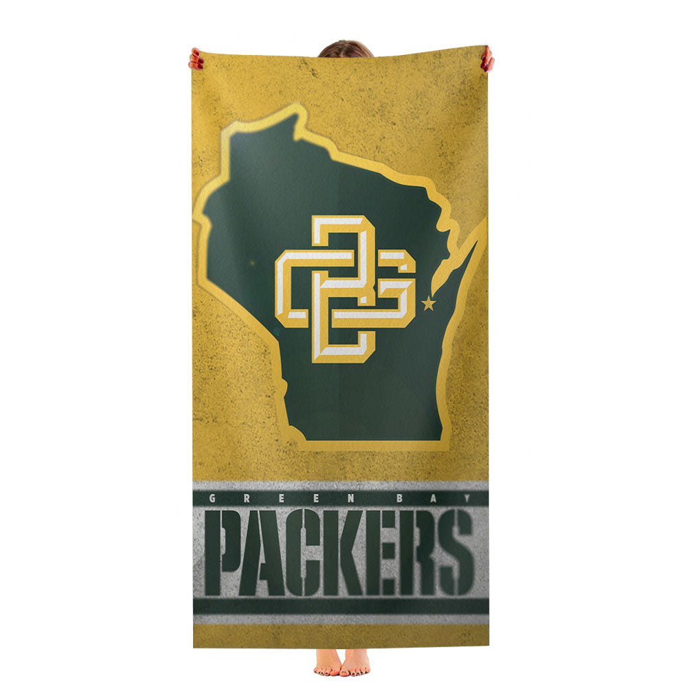 Green Bay Packers Emblem Ultra-Soft Luxury Bathroom Towels