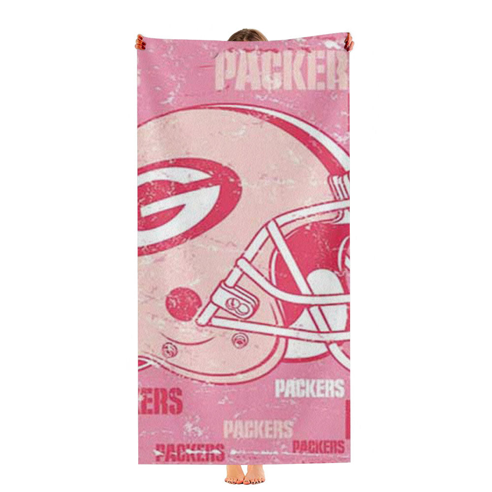Green Bay Packers Pixel Art Wallpaper Ultra-Soft Luxury Bathroom Towels