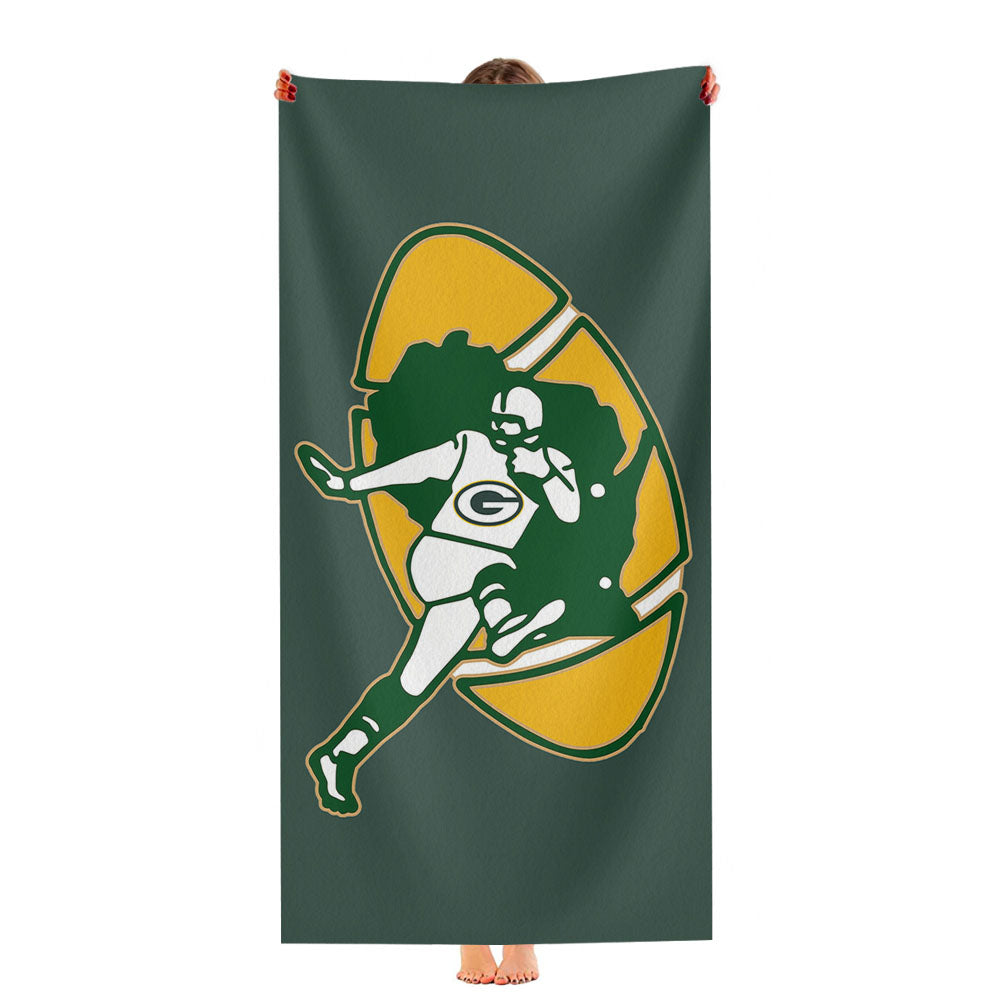 Green Bay Packers Wallpaper Ultra-Soft Luxury Bathroom Towels