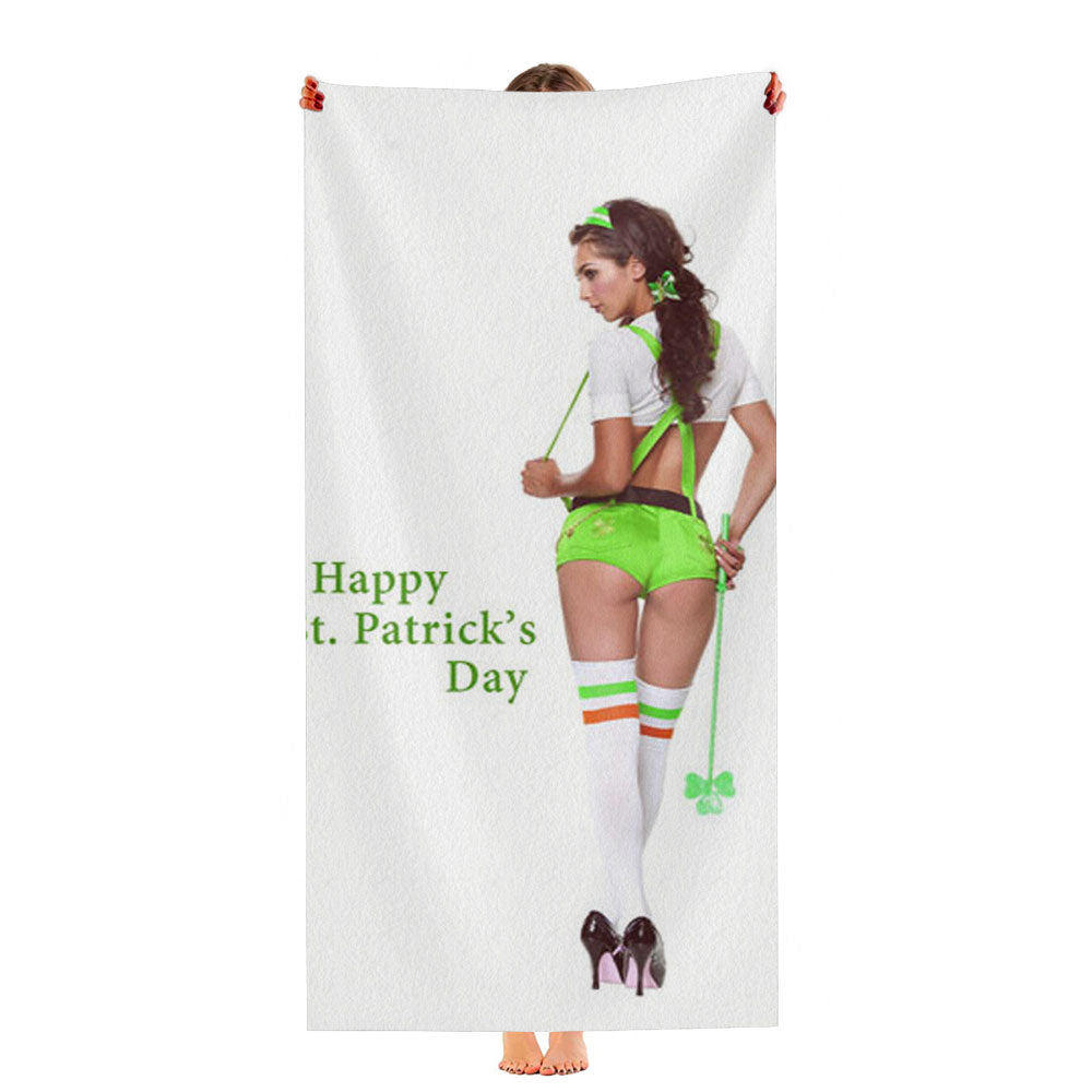 Happt St Patricks Day Girl Ultra-Soft Luxury Bathroom Towels