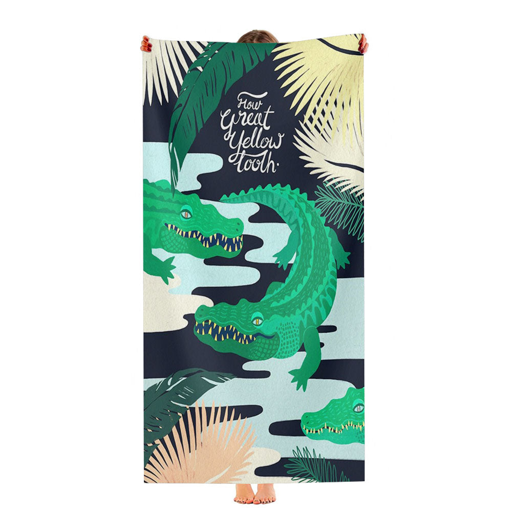 How Great Yellow Tooth Crocodile Gatsby Ultra-Soft Luxury Bathroom Towels