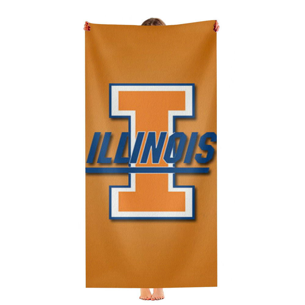 Illinois Orange Ultra-Soft Luxury Bathroom Towels