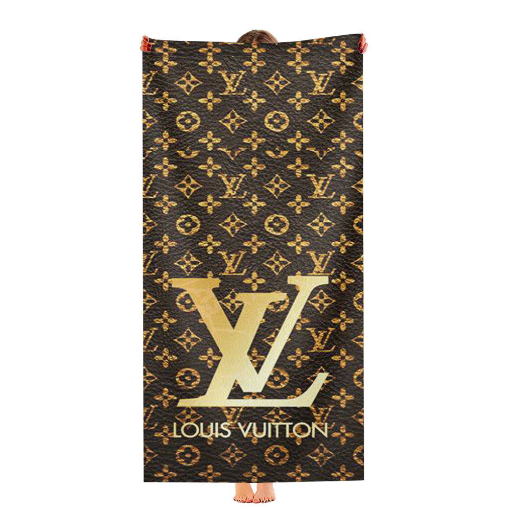 Louis Vuitton Logo Gold Ultra-Soft Luxury Bathroom Towels