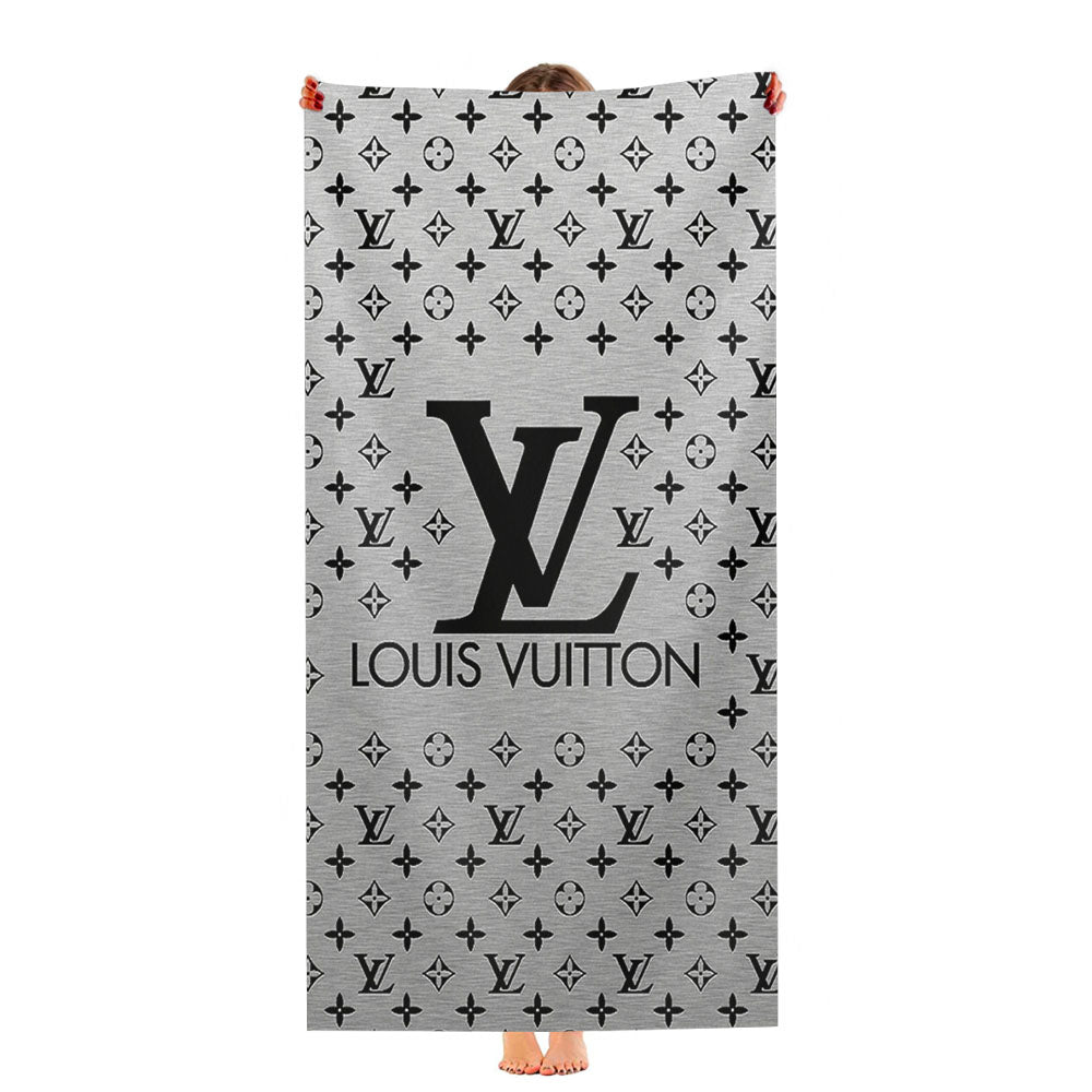 Louis Vuitton Logo Silver Ultra-Soft Luxury Bathroom Towels