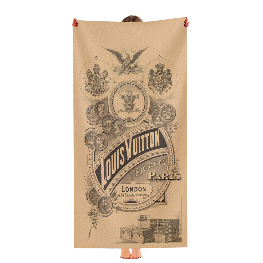 Louis Vuitton London Paris Vintage Retro Ultra-Soft Luxury Bathroom Towels