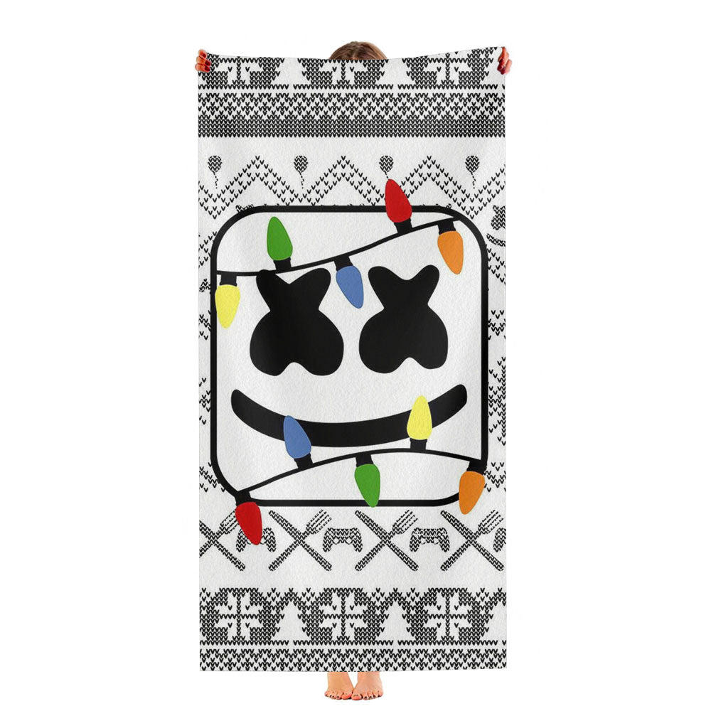 Marshmello Christmas Ultra-Soft Luxury Bathroom Towels