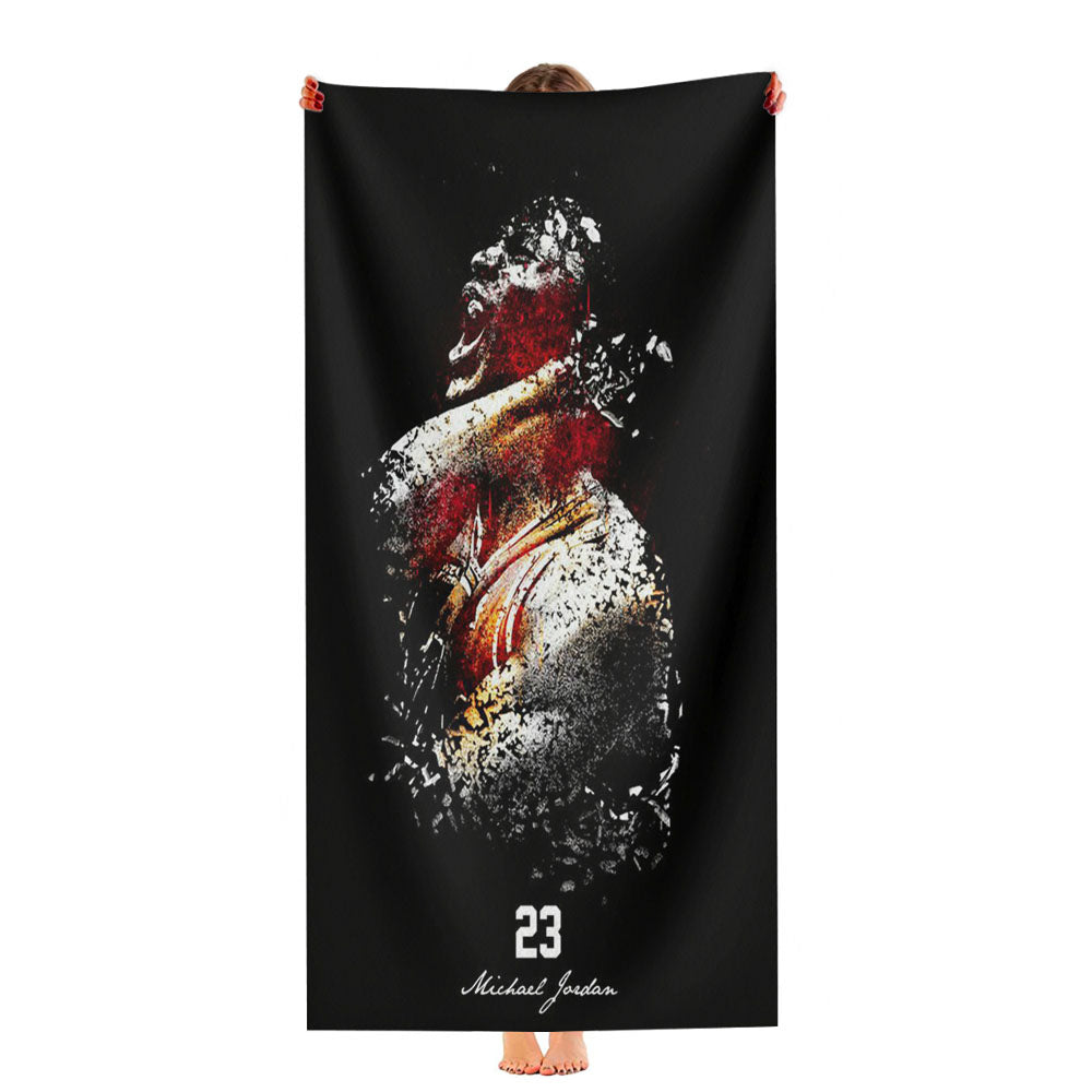 Mihael Jordan 23 Art Abstract Ultra-Soft Luxury Bathroom Towels