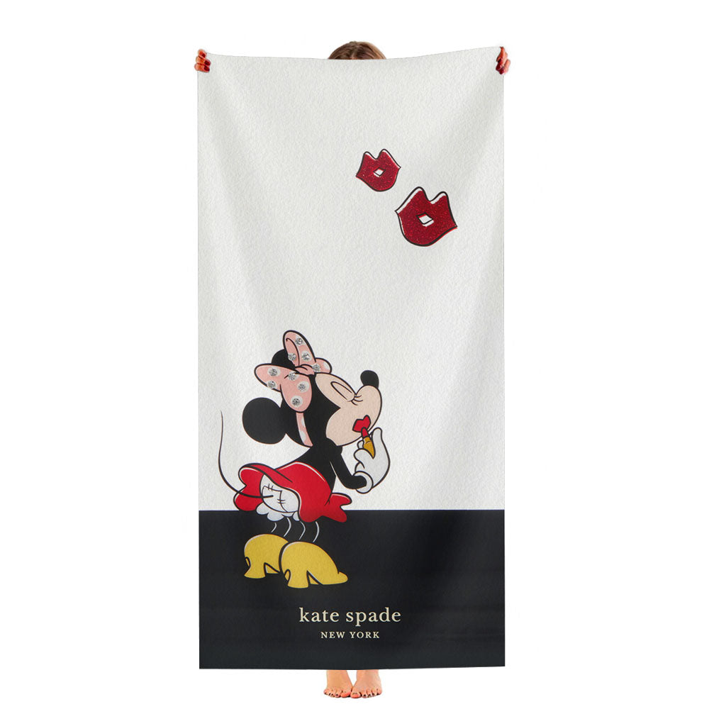 New York Kate Spade X Minnie Mouse Kiss Ultra-Soft Luxury Bathroom Towels