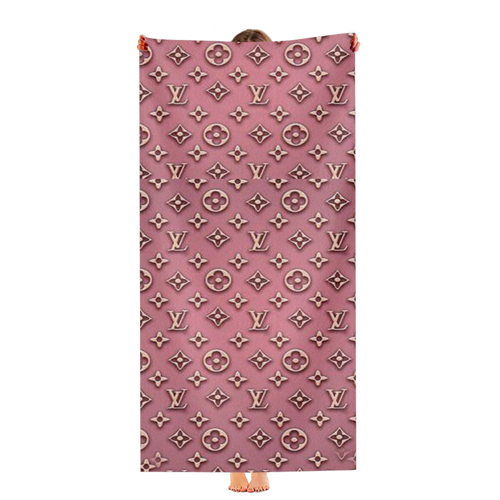 Pink Louis Vuitton Ultra-Soft Luxury Bathroom Towels