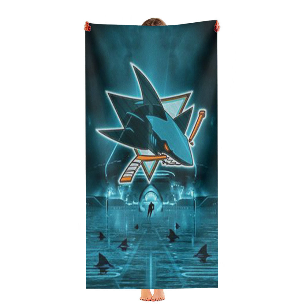 San Jose Sharks Logo Florida Ultra-Soft Luxury Bathroom Towels