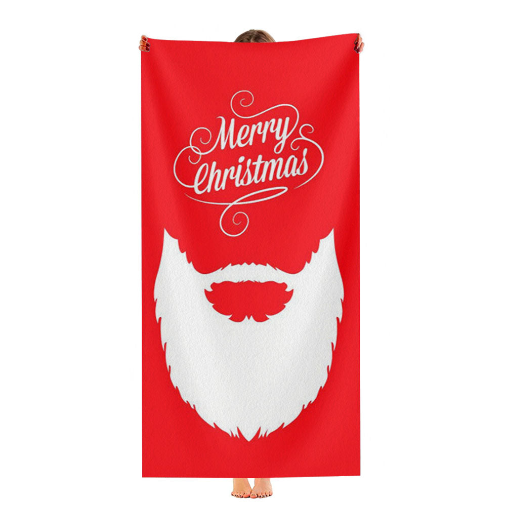 Santa Christmas Pink Ultra-Soft Luxury Bathroom Towels