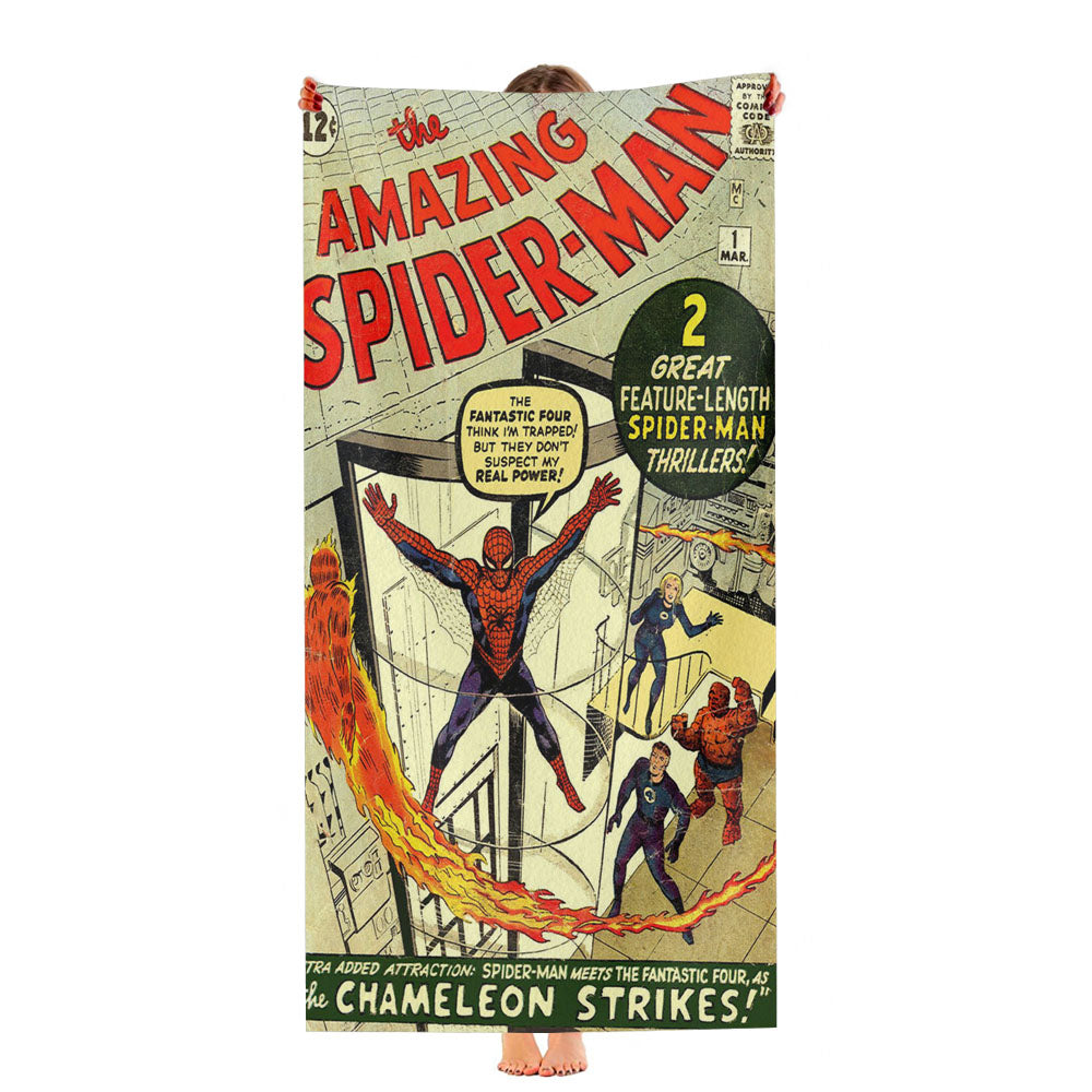 Spiderman Comic Ultra-Soft Luxury Bathroom Towels