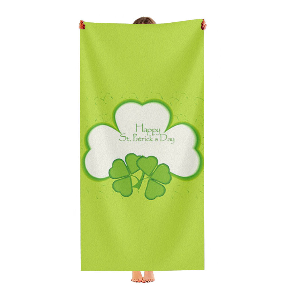 St Patricks Day Clover Ultra-Soft Luxury Bathroom Towels