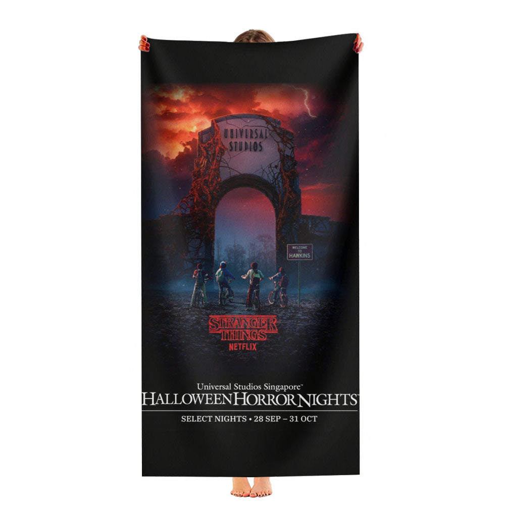 Stranger Things Halloween Horror Night Universal Studio Ultra-Soft Luxury Bathroom Towels