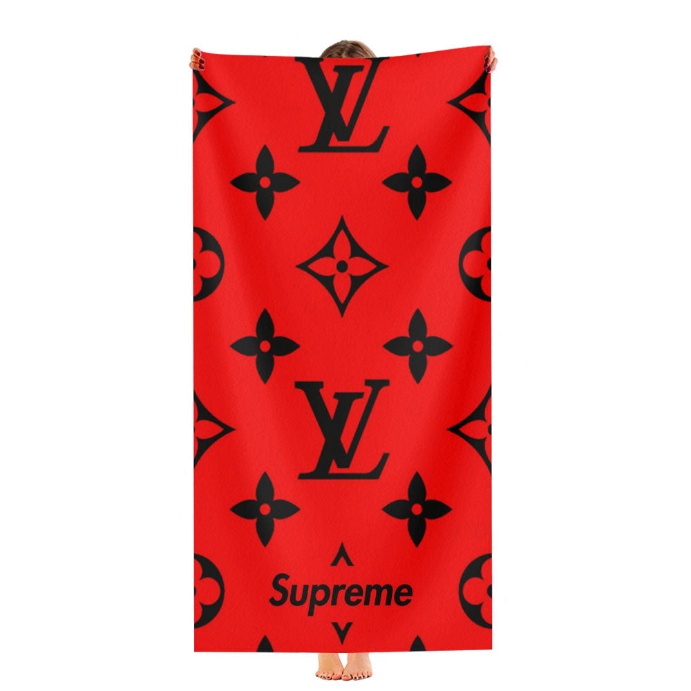 Supreme X Louis Vuitton Black Ultra-Soft Luxury Bathroom Towels