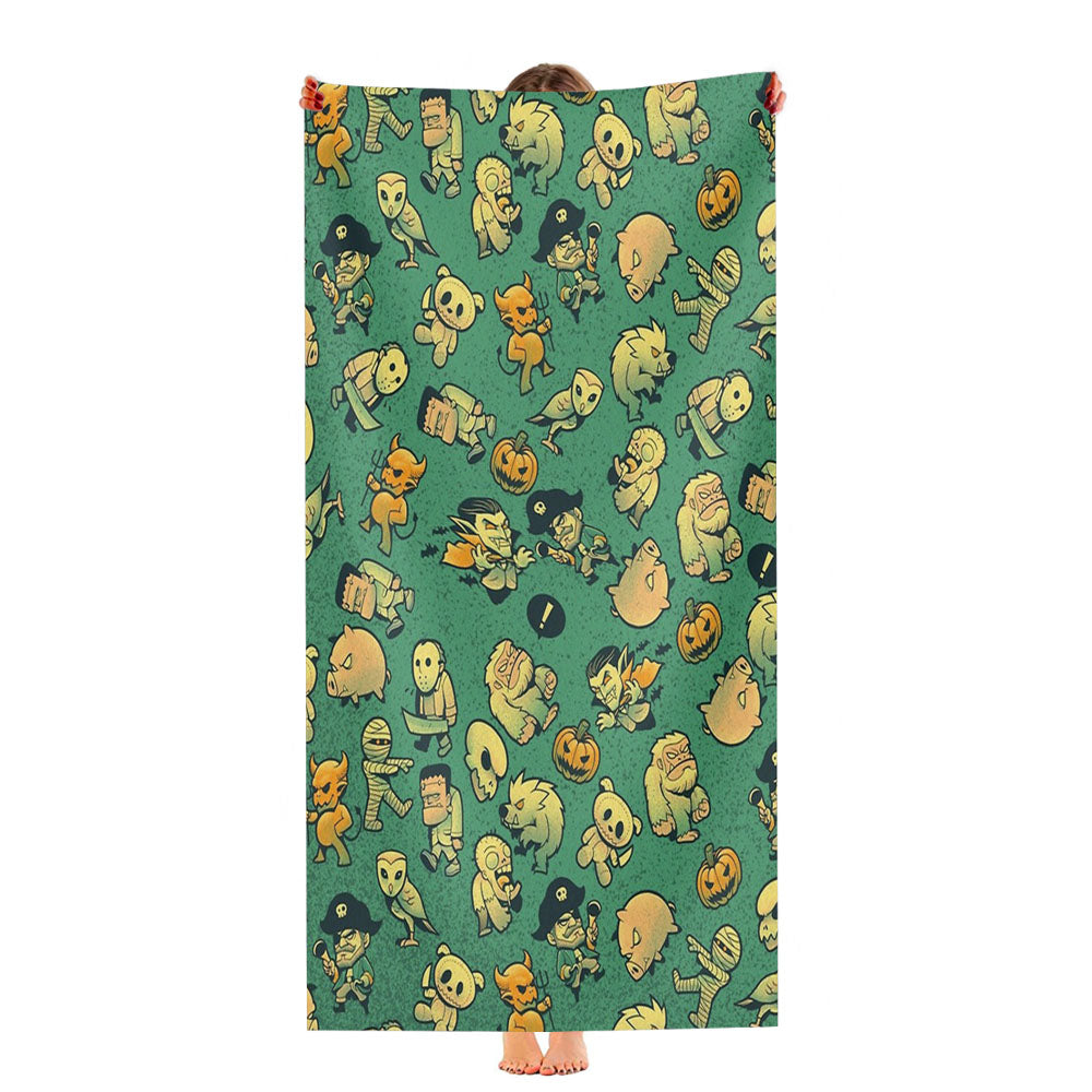 Terror Halloween Attack Ultra-Soft Luxury Bathroom Towels