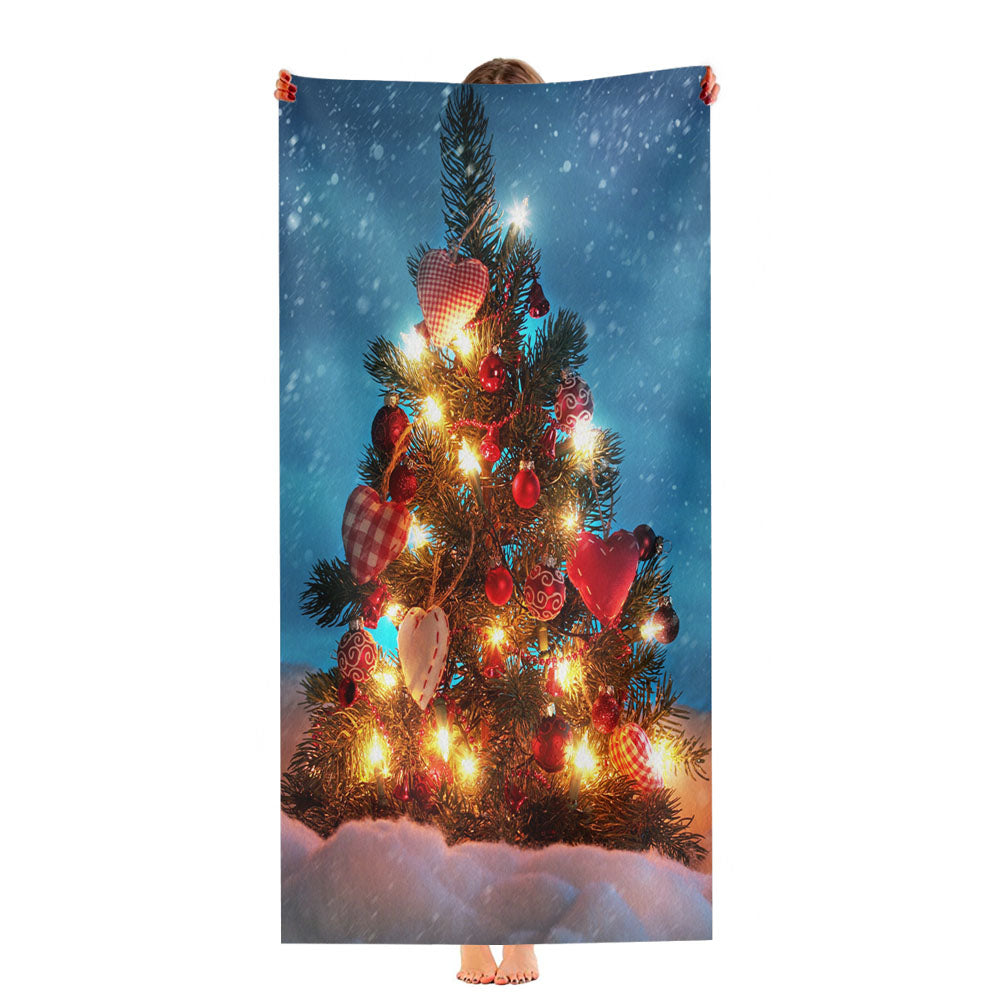 Tree Lamp Christmas Ultra-Soft Luxury Bathroom Towels