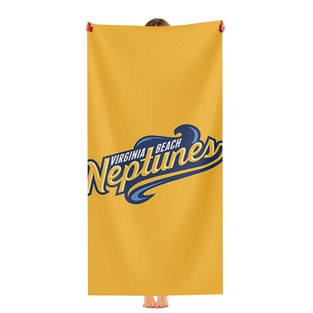 Virginia Beach Neptunes Baseball Logo Yelow Ultra-Soft Luxury Bathroom Towels
