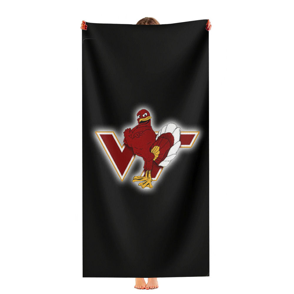 Virginia Tech Hokies Logo Big Ultra-Soft Luxury Bathroom Towels