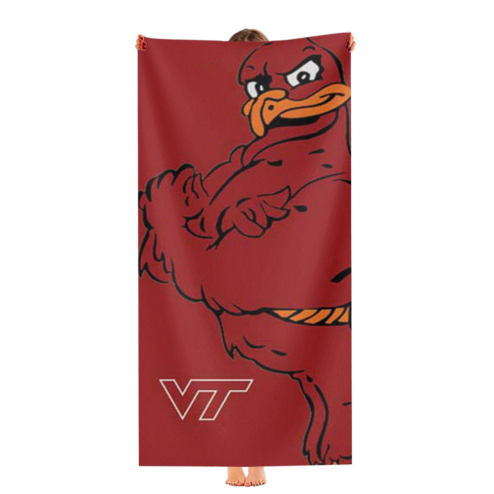 Virginia Tech Logo Wallpaper Ultra-Soft Luxury Bathroom Towels