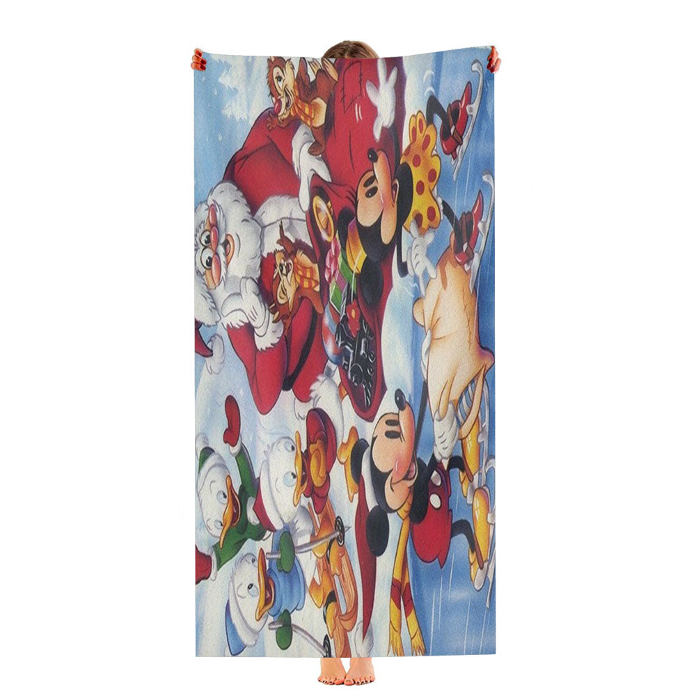 Walt Disney Christmas All Character Design Ultra-Soft Luxury Bathroom Towels