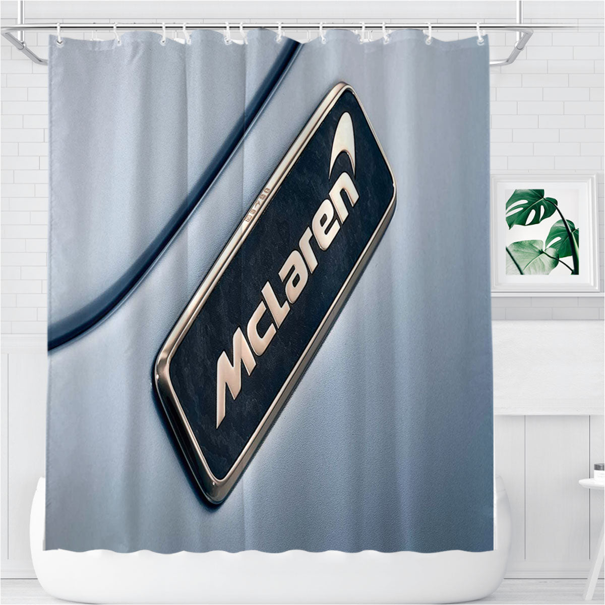 Mclaren Speedtail Logo 4K Bathroom Shower Curtain Fabric Waterproof | 66 X 72 Inch