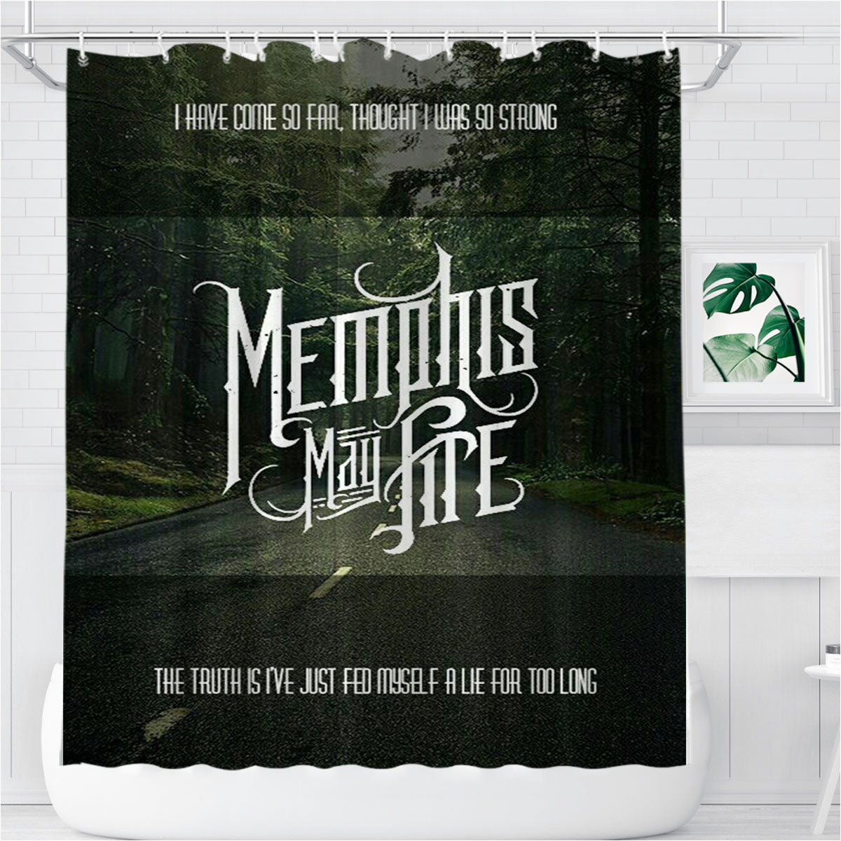 Memphis May Fire Street Bathroom Shower Curtain Fabric Waterproof | 66 X 72 Inch