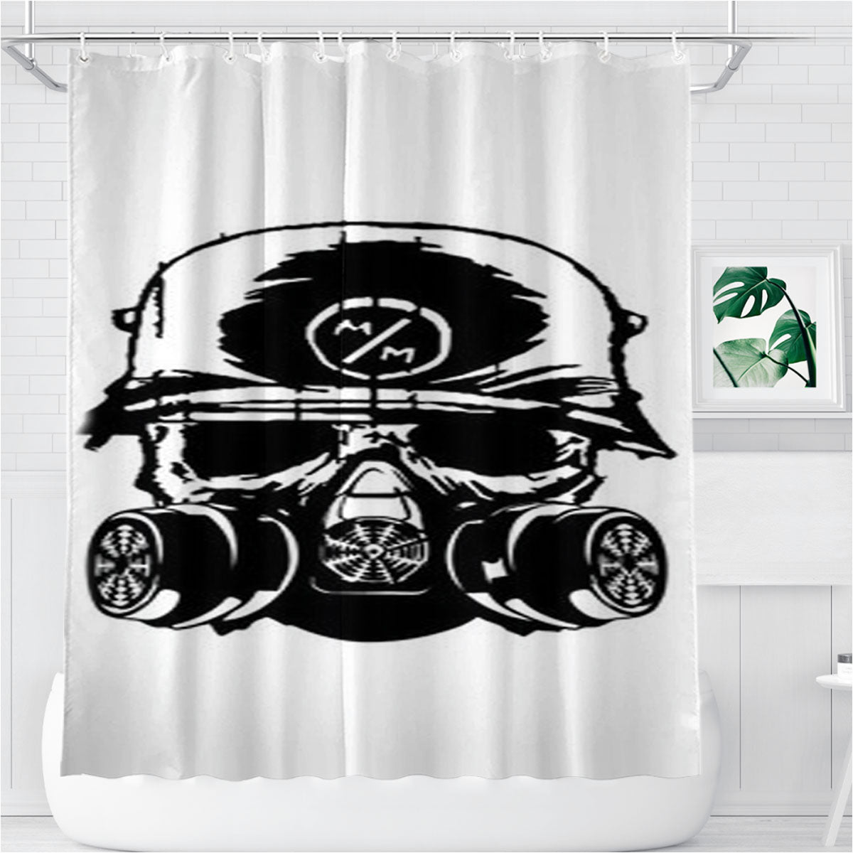 Metal Mulisha Logo Vector Bathroom Shower Curtain Fabric Waterproof | 66 X 72 Inch