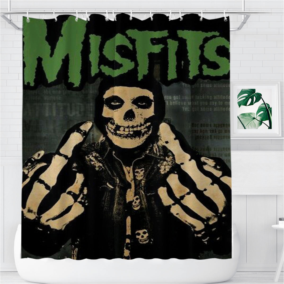 Misfits Bathroom Shower Curtain Fabric Waterproof | 66 X 72 Inch