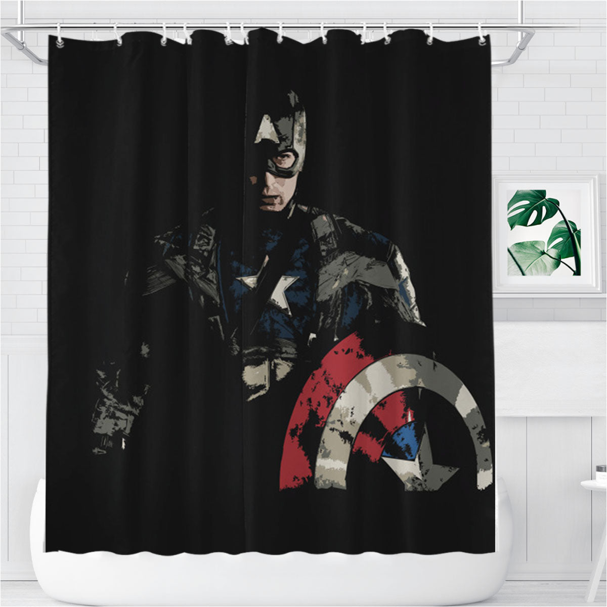 My Captain Bathroom Shower Curtain Fabric Waterproof | 66 X 72 Inch