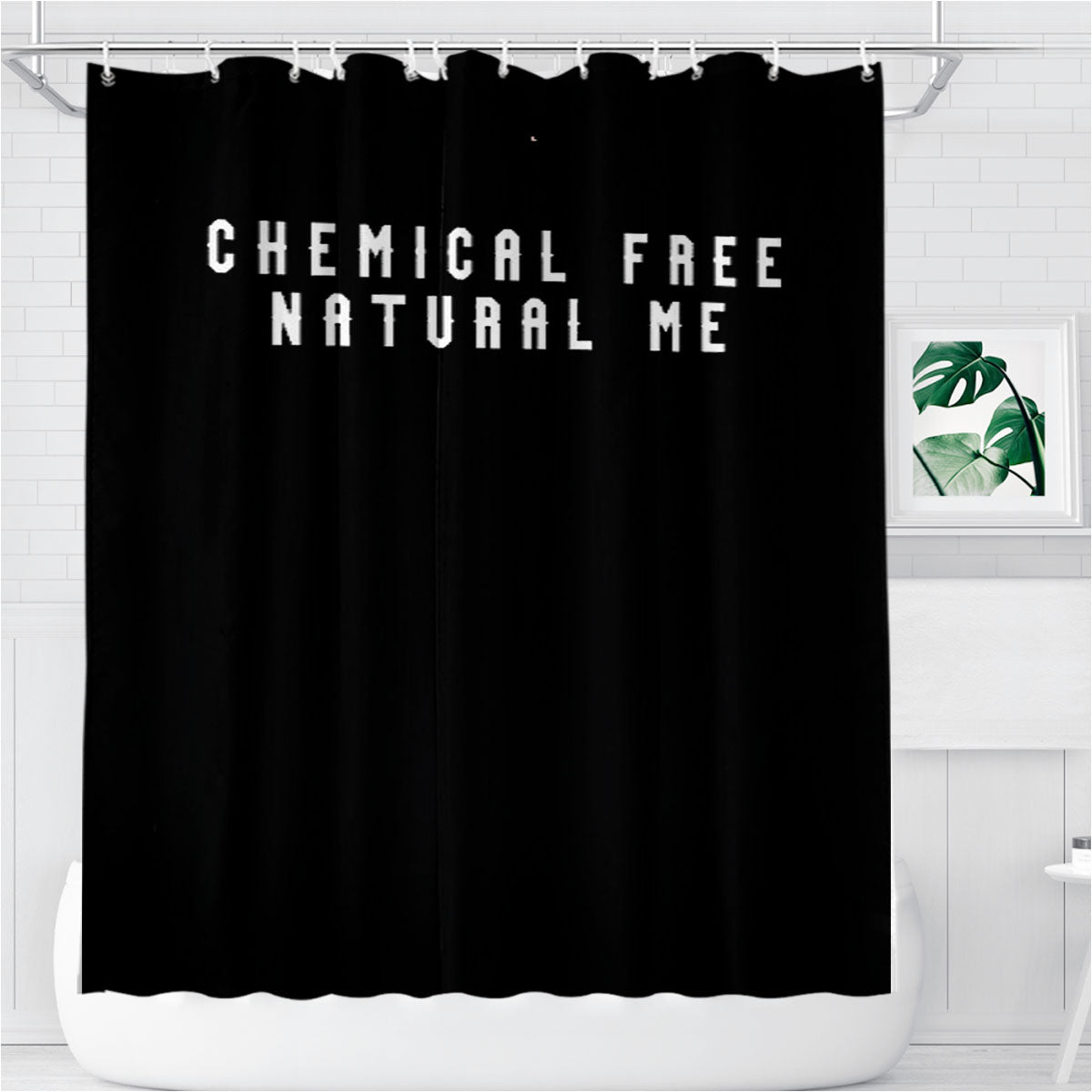 Natural Hair Chemical Free Naturally Me Bathroom Shower Curtain Fabric Waterproof | 66 X 72 Inch