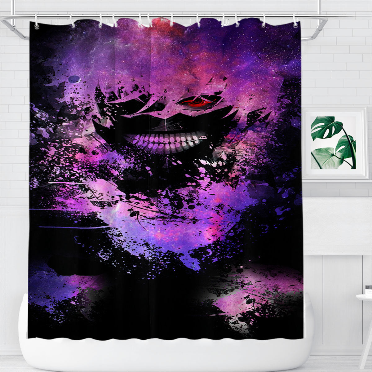 Nebula Galaxy Tokyo Ghoul Bathroom Shower Curtain Fabric Waterproof | 66 X 72 Inch