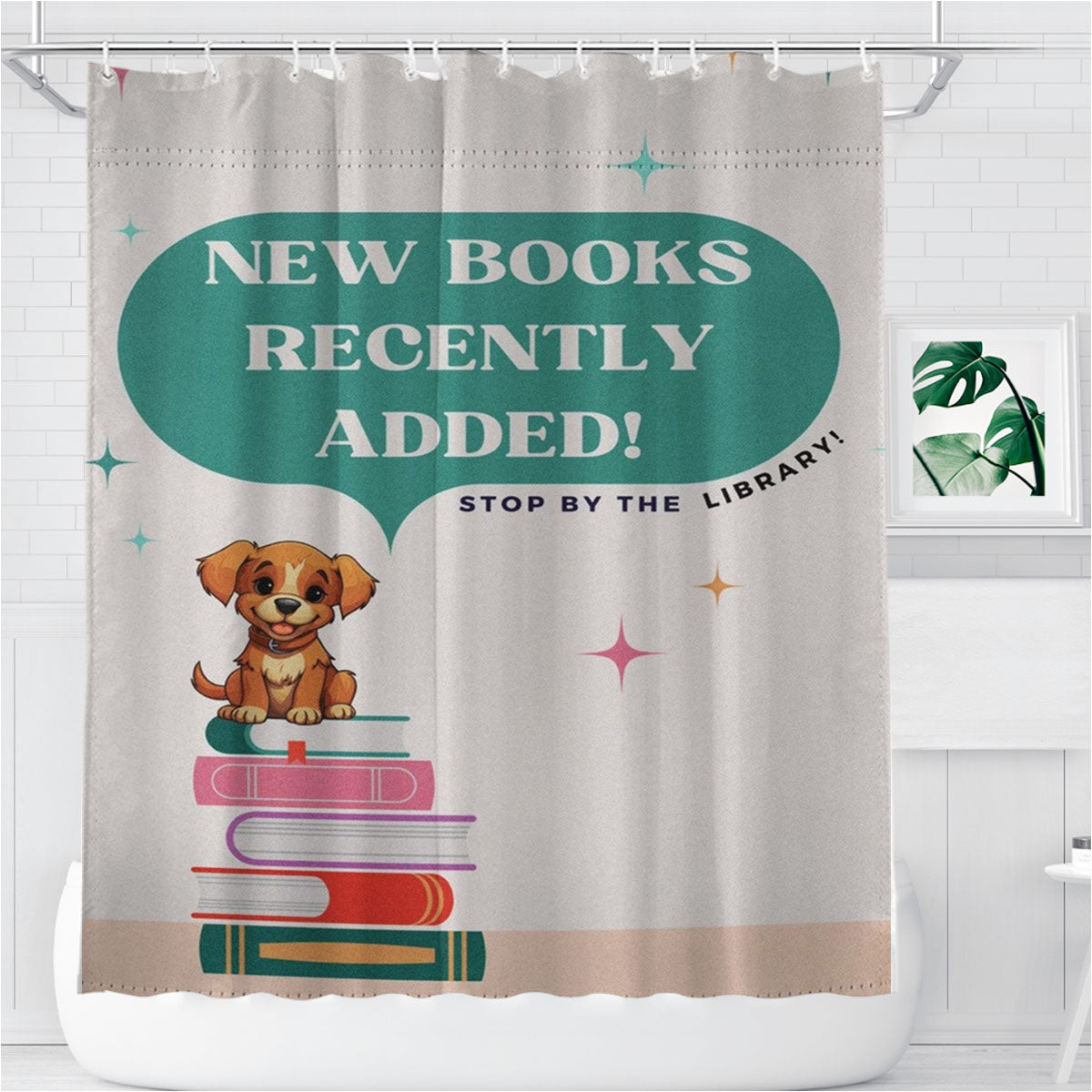New Books Recently Added Bathroom Shower Curtain Fabric Waterproof | 66 X 72 Inch
