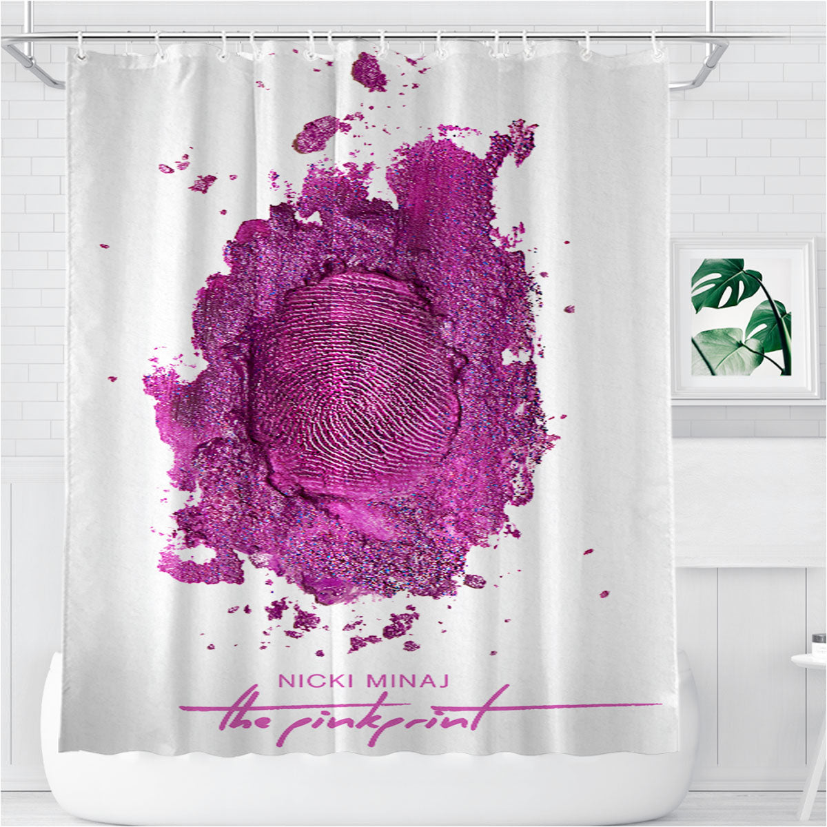 Nicki Minaj The Pinkprint Bathroom Shower Curtain Fabric Waterproof | 66 X 72 Inch