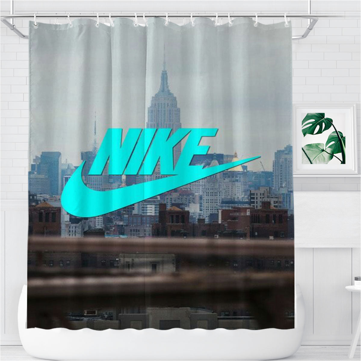 Nike London View Best Bathroom Shower Curtain Fabric Waterproof | 66 X 72 Inch