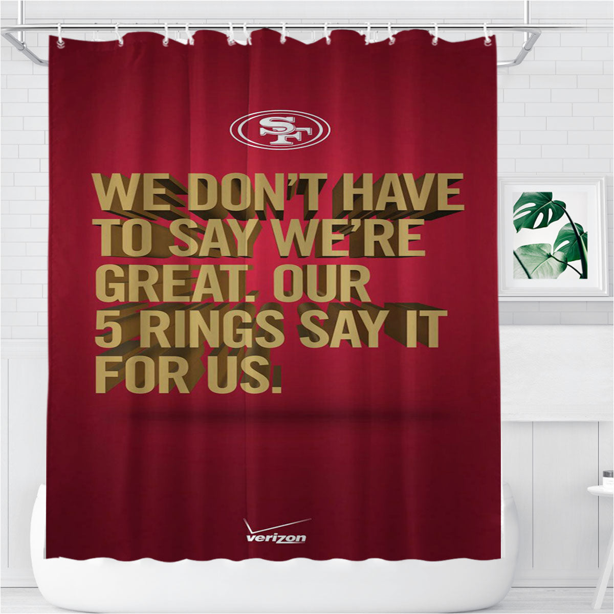Nike Sf Bathroom Shower Curtain Fabric Waterproof | 66 X 72 Inch