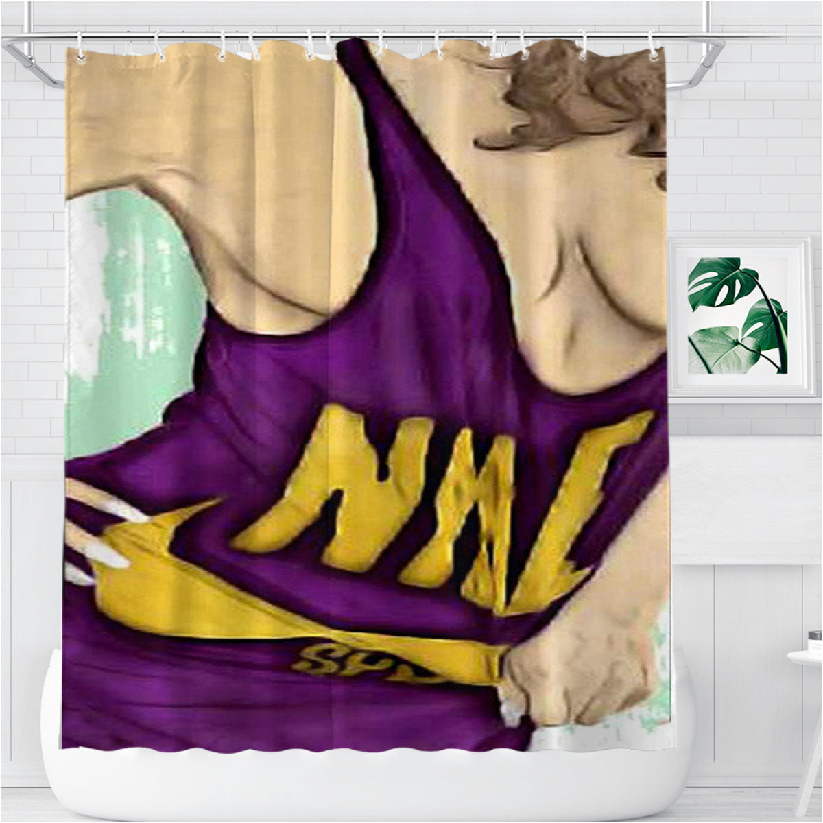 Nike Tank Top Bathroom Shower Curtain Fabric Waterproof | 66 X 72 Inch